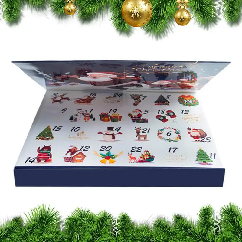 Vulbare Kerstmis Adventskalender | Creatieve 24-dagen Aftelkalender Dozen Decoratieve Kerstcadeaudozen voor Kinderen