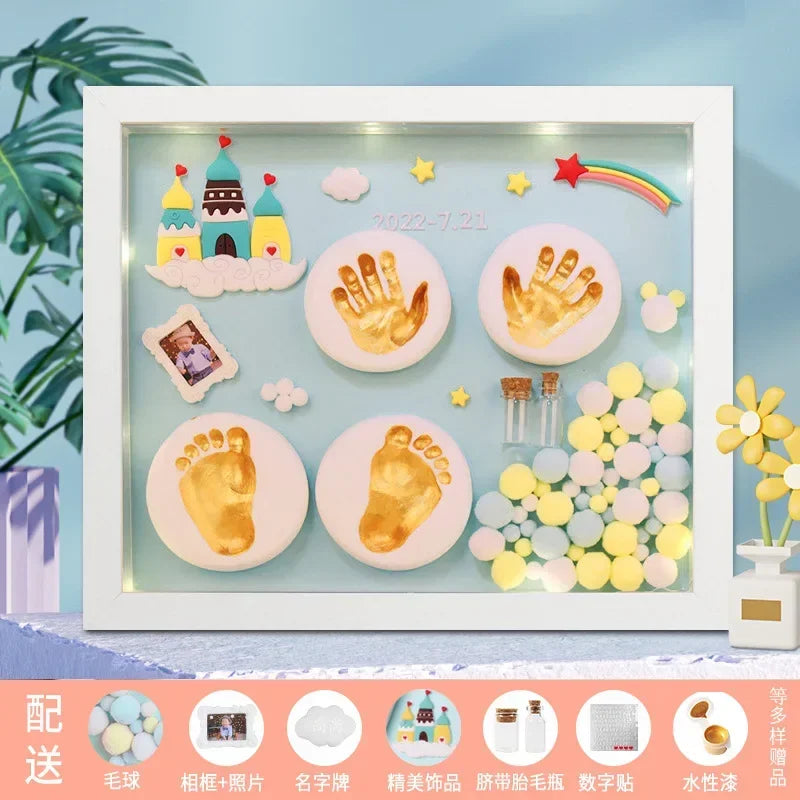 Baby Hand- & Voetafdruk Kit | Herinneringsset voor Handjes & Voetjes – 100-dagen Cadeau & Baby Souvenir