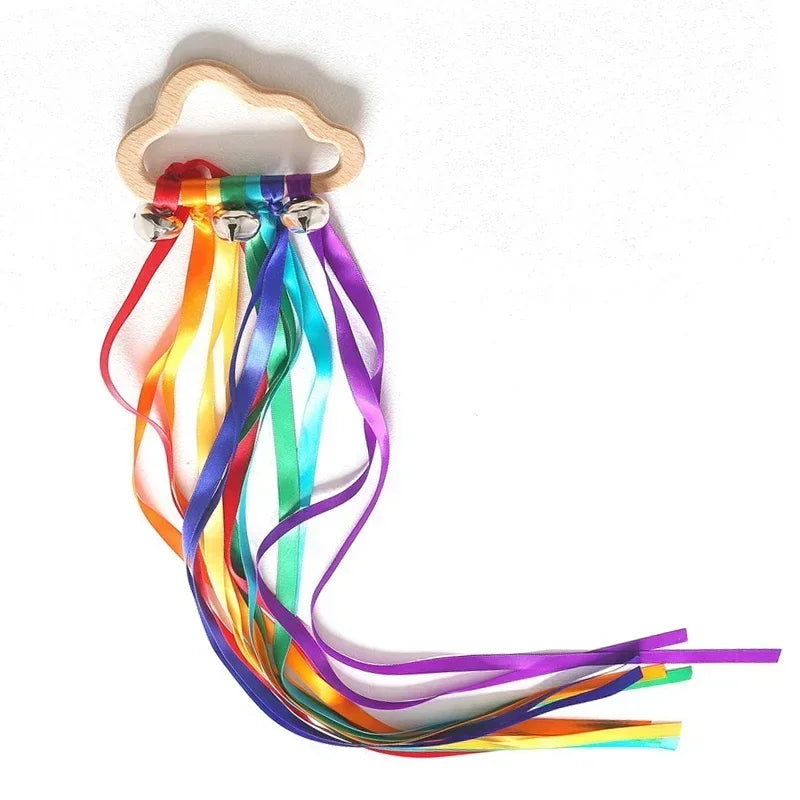 Montessori Stijl Sensorisch Speelgoed - BPA-vrije Niet-giftige Baby Lintenring voor Pasgeborenen, Bevordert Kleurherkenning en Zintuiglijke Ontwikkeling