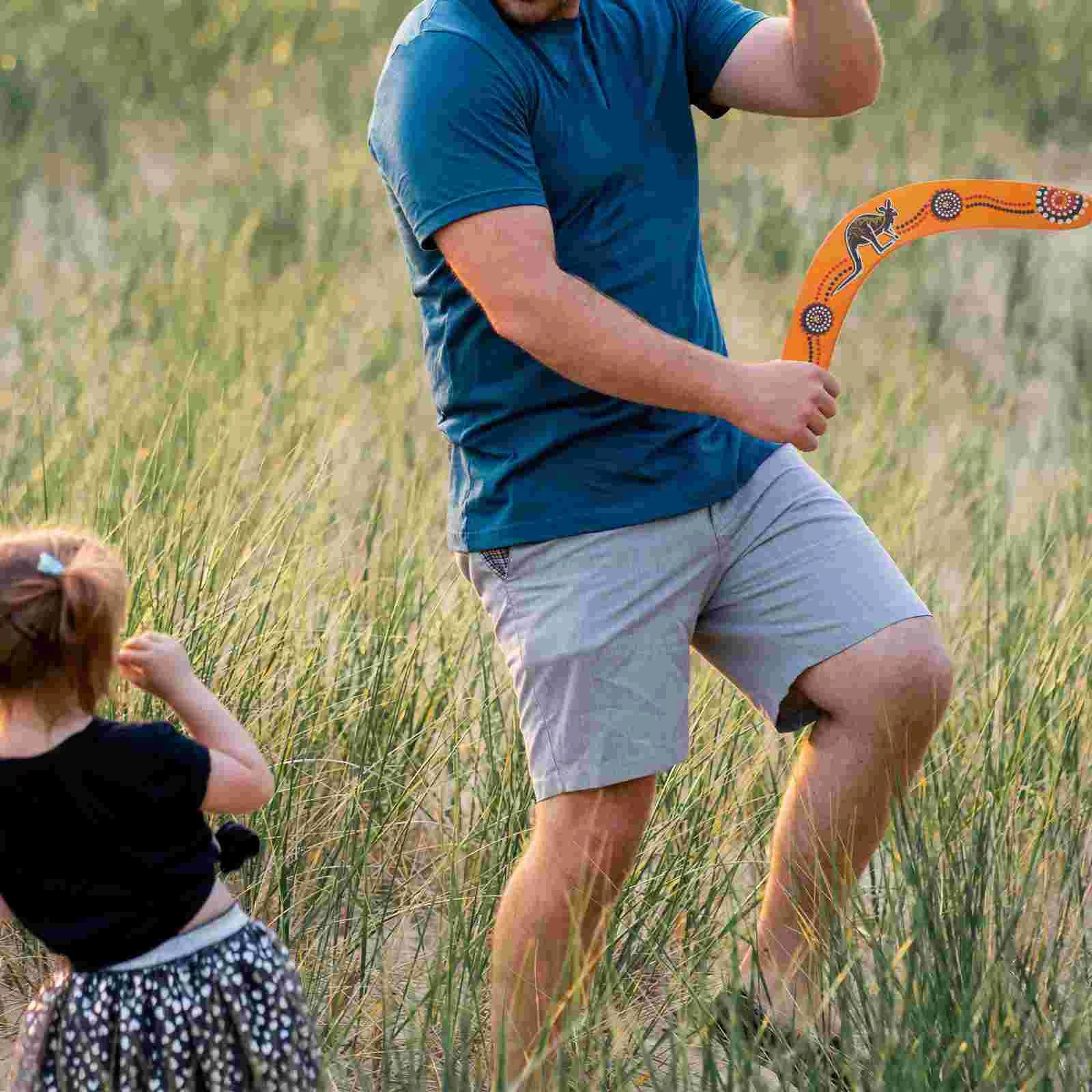 Kangaroemodel Houten Boemerang - Interactief Vliegend Speelgoed voor Ouders en Kinderen