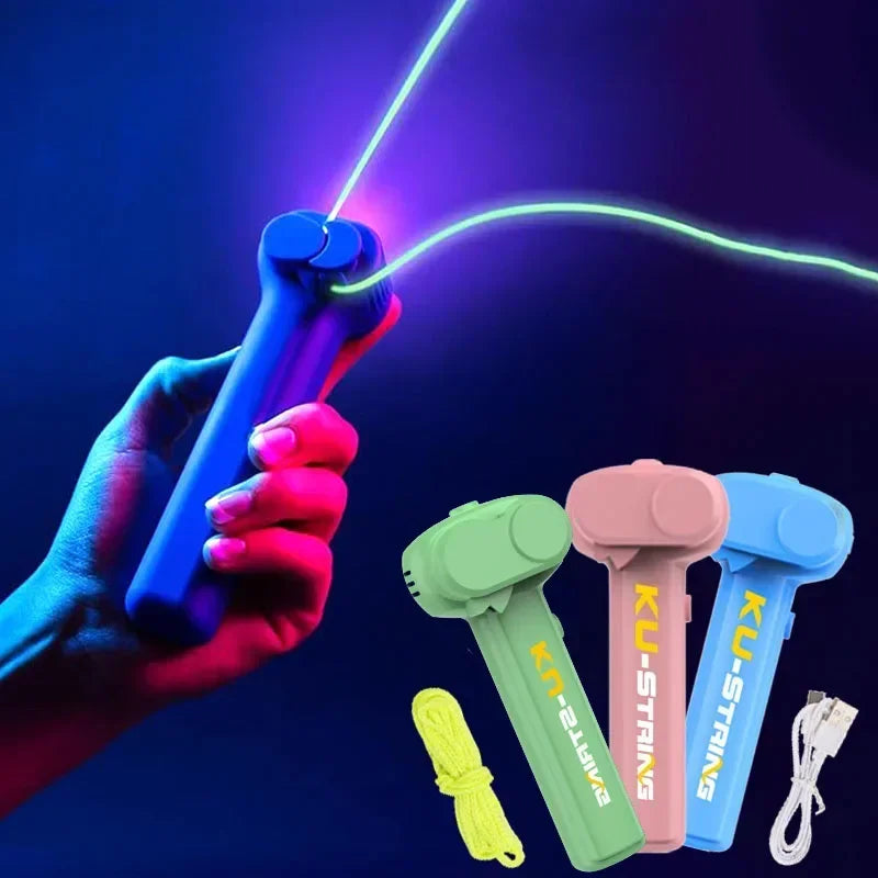 Glow in the Dark Touwlanceerder | Lichtgevend stressverlichtend speelgoed voor kinderen & feestjes