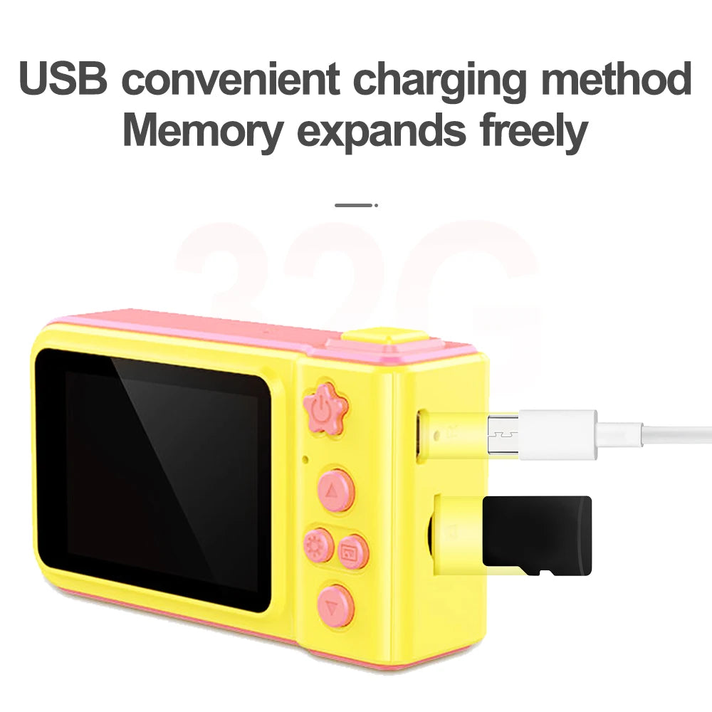 Kinderfotocamera met 2-inch scherm - 8 MP digitale videocamera, perfect cadeau voor Kerstmis en verjaardagen van jongens en meisjes.