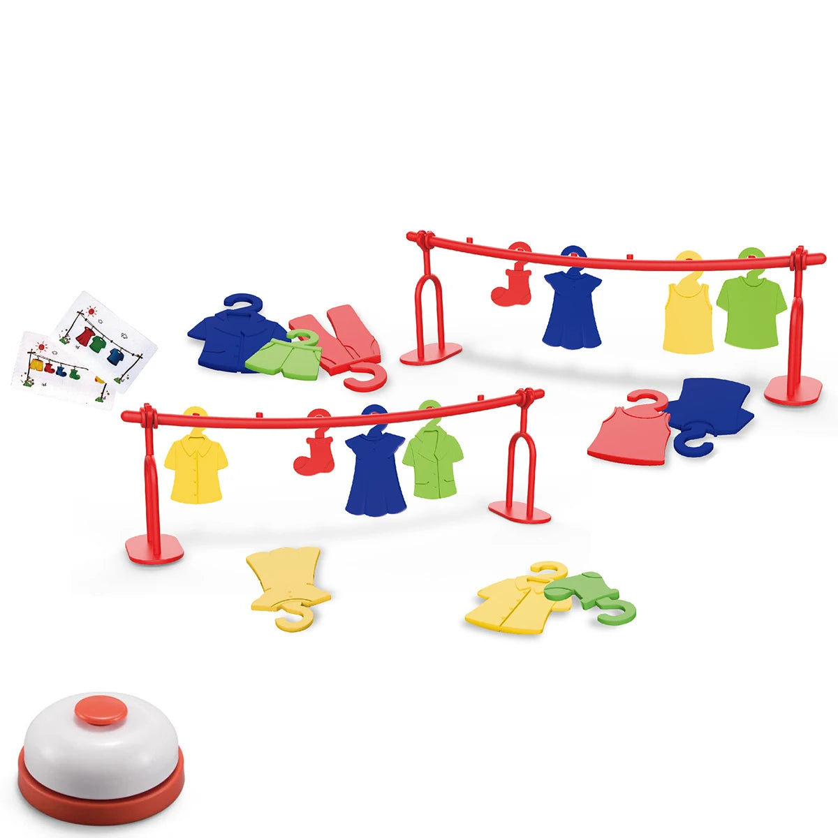 Montessori Kleding Droogrek Spel | Educatief Interactief Bordspel voor 3+ Jaar, 2-4 Spelers