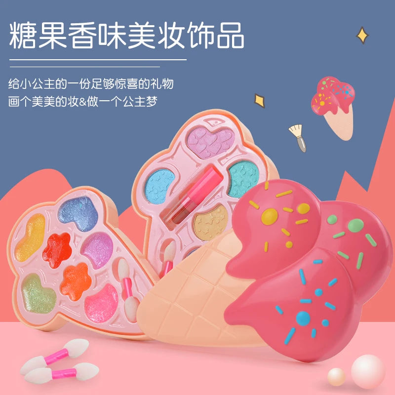 Kinder Make-updoos - Make-upset voor Meisjes met Lippenstift - Verjaardagsspeelgoed