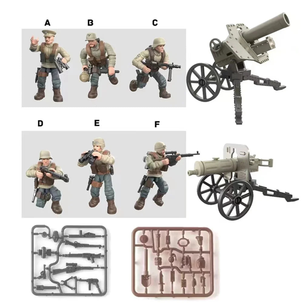 2024 Tweede Wereldoorlog WW2 Leger Militaire Soldaten SWAT Speciale Eenheid Figuren Model Bouwstenen Bricks Kinderspeelgoed Cadeau