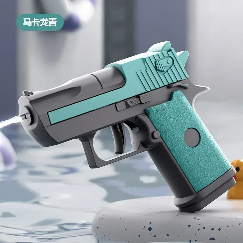 Mini Woestijn Adelaar Continu Vuur Mechanisch Waterpistool Klein Zomerpistool Buiten Strand Speelgoed Arm Kinderen Waterpistool