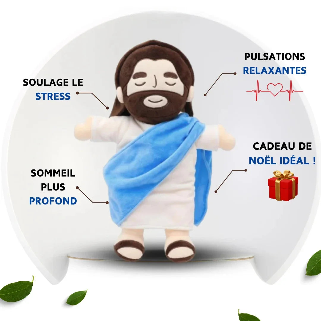 Ademende Jezus Knuffel | Muzikaal Troostspeeltje voor Baby’s, Licht & Geluid, Kerstcadeau voor Kinderen