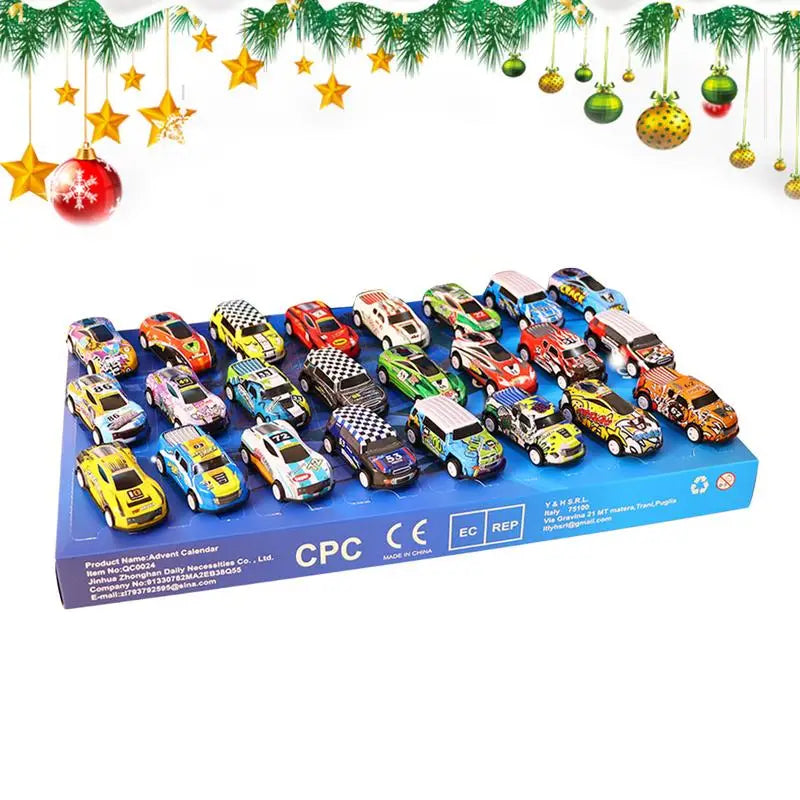 24 Dagen Kerstmis Aftelkalender Auto Speelgoed | Kids Adventskalender Racing Kerstcadeau
