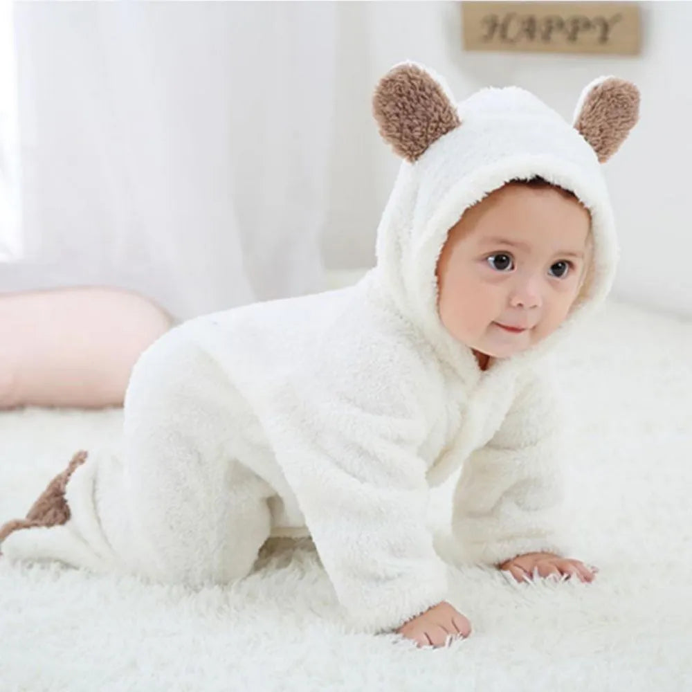 Winter Warme Fleece Babyrompers | Dieren Overall Baby Jumpsuits Kostuum