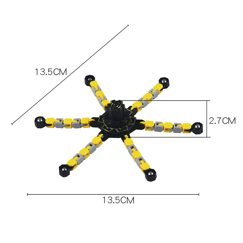 Stressverlichting sensorische gyroscoop | Antistress transformerende handspinner speelgoed voor kinderen en volwassenen