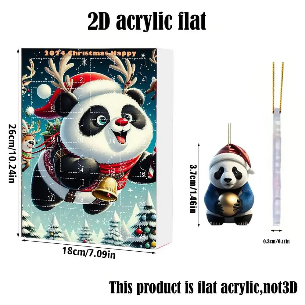 Adventskalender Kerstmis Panda Versieringen | 24 Dagen Kerstmis Advent Festival Aftelkalender Cadeau