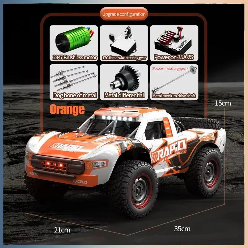 RC Monstertruck | 1:16, 70KM/U, 4WD, Borstelloze Motor, Drift Speelgoed Voor Kinderen & Volwassenen
