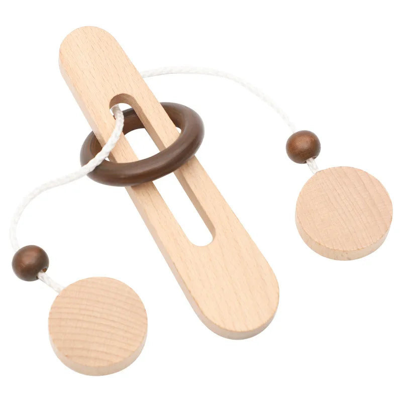 Houten Breinbreker Puzzel | Intelligente IQ Uitdaging voor Kinderen & Volwassenen