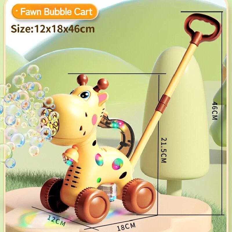 Handgeduwde Bellenblaas Hert | Interactief Buitenspeelgoed