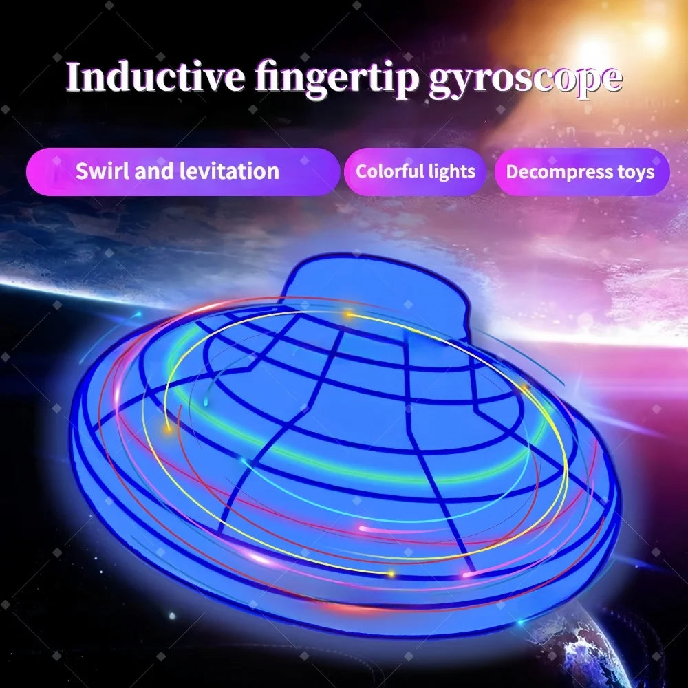 Magische Vliegende Helikopter Spinner | Upgraded Vingertop Gyroscoop Fly Orb Hoverbal Mini Drone | LED Speelgoed Cadeaus voor Kinderen