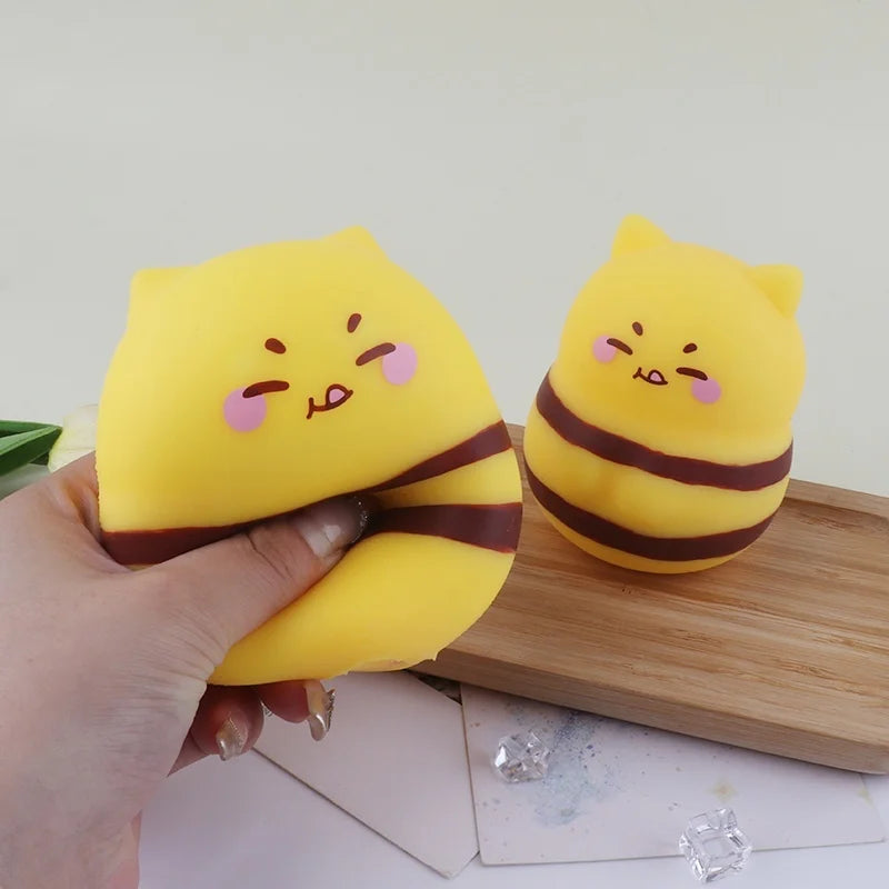 Stressverlichtend Knuffelbijtje | Langzaam Terugverend Bijenspeeltje voor Kinderen, Zachte Ontspanning