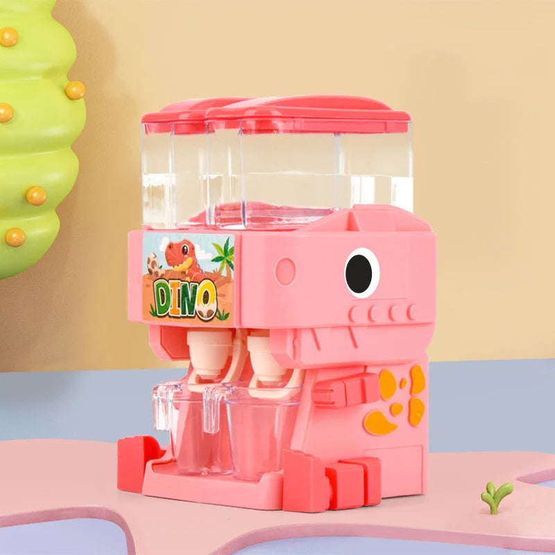 Dinosaurus Dubbel Waterdispenser Speelgoed | Leuke Roze/Blauwe Drinkfontein Simulatie