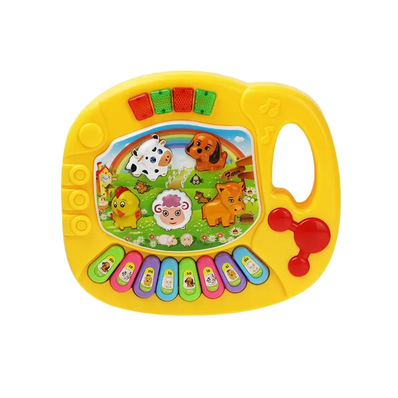 Kinder Piano Toetsenbord Set met Dierengeluiden en Knipperend Licht Baby Muziekinstrument Muzikaal Speelgoed Educatief Speelgoed Cadeaus voor Kinderen