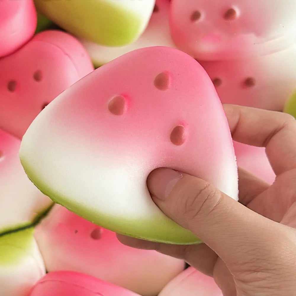 Anti-stress Squishy Watermeloen | Slow Rising Fidget Toy, Knijp & Squeeze Fruit Stressverlichter