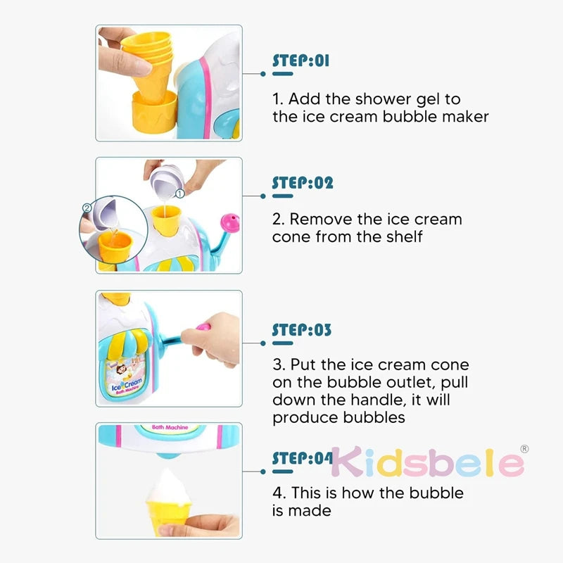 IJsco Bubble Maker – Speelgoed voor Badschuim & Douchepret | DIY Foam Machine voor Kinderen & Baby’s