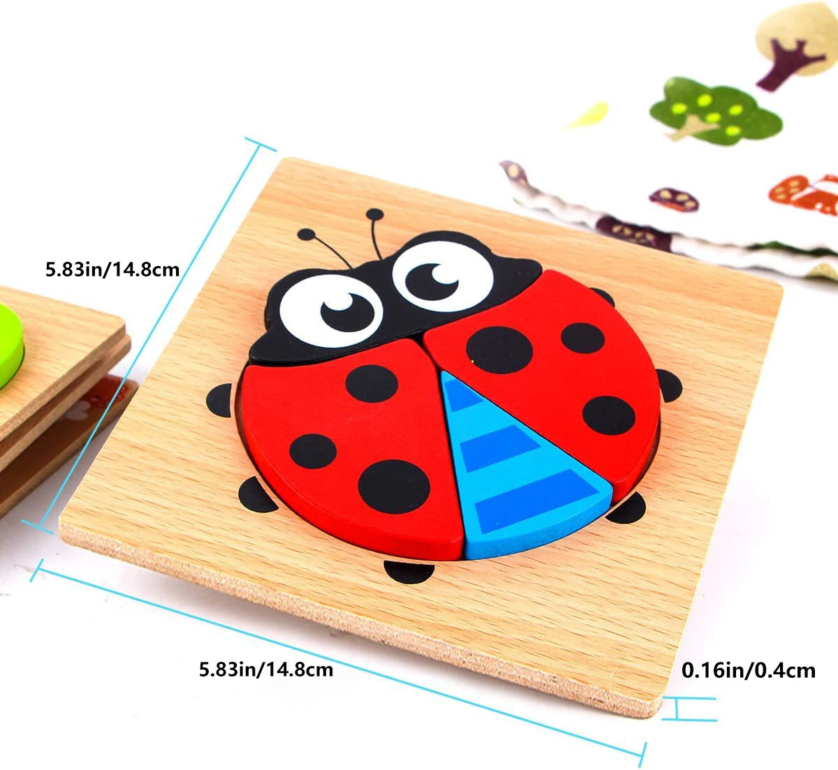Houten puzzel voor kinderen met dieren en voertuigen - Kleurrijk educatief speelgoed, perfect cadeau voor jongens en meisjes.