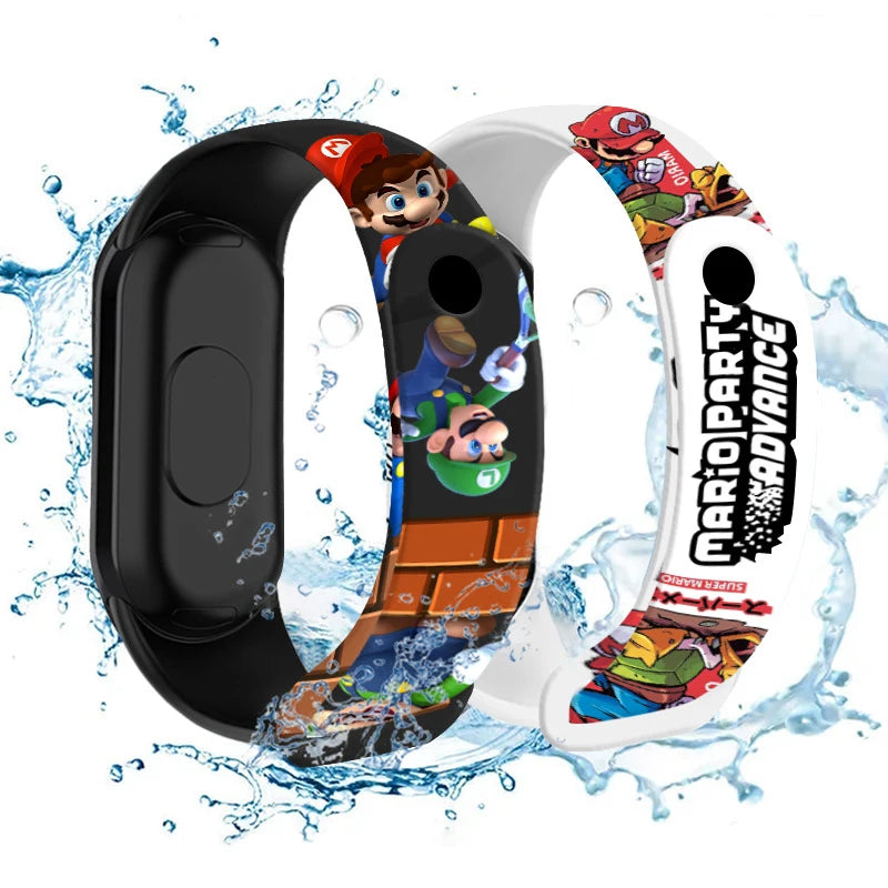 Super Mario Bros Kinderhorloge | Anime Karakter Luigi, Oplichtend LED Touch Digitaal Horloge, Waterdicht Cadeau voor Kinderen