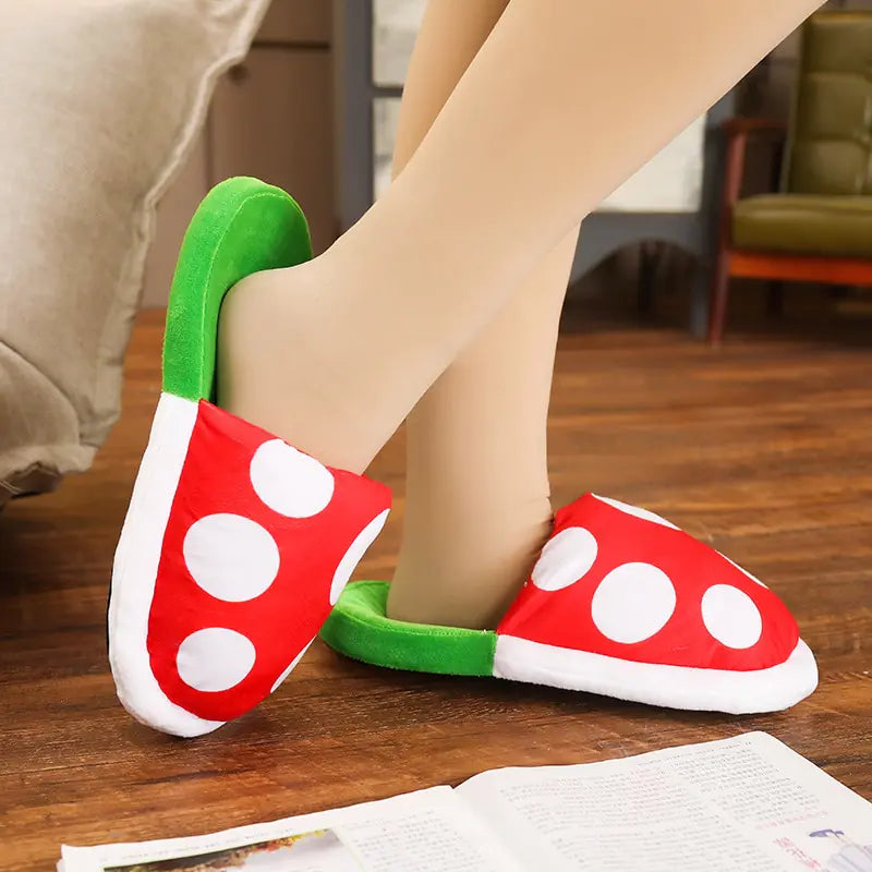 Paddenstoelen Pluche Huisschoen | Katoenen Geanimeerde Grappige Cosplay Loafer Thuiswear