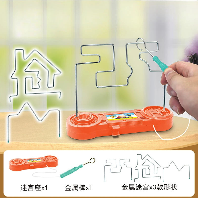 Montessori Elektrisch Schokspel Speelgoed - Onderwijs Elektrisch Doolhof Spel, Wetenschappelijke Experimenten Cadeau voor Kinderen