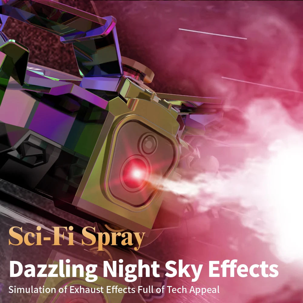 2.4G Neon Laser RC Raceauto | 4WD Hoge Snelheid Drift Voertuig met Sci-Fi Spray Effect | Speelgoed Cadeau voor Kinderen
