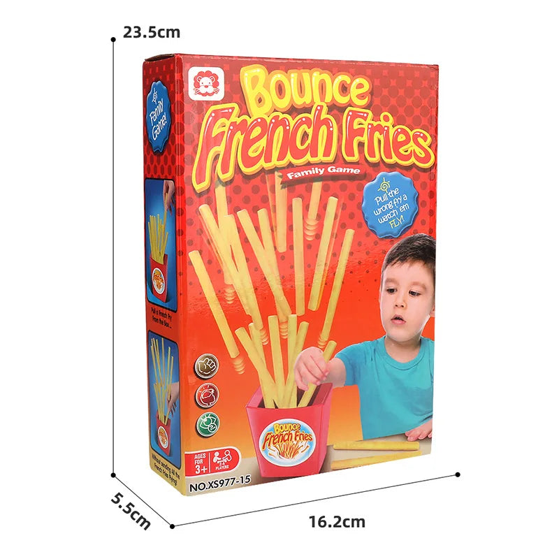 Creatief Familie Spel | Grappig & Interactief Multi-Occasioneel Bordspel met Stuiterende Franse Frietjes