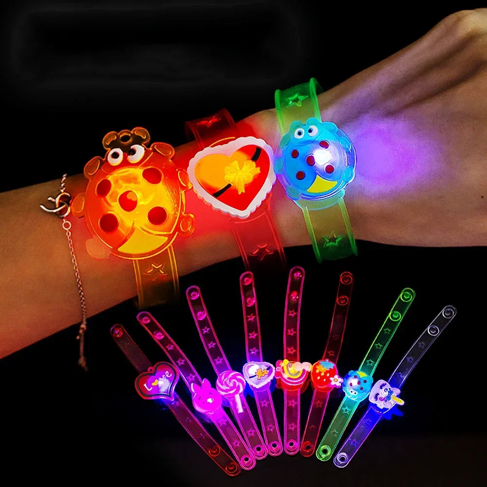Cartoon Oplichtende Armband | Creatief Horloge met Glitters, Kleine Speelgoedcadeaus voor Kinderen, Feestdecoraties Glow in the Dark