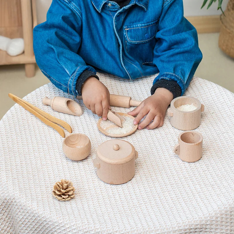 Montessori Houten Theeservies | Educatief Keukenset Rollenspel