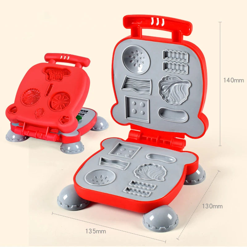 3D Klei Speelgoed | Simulatie Speelset voor Kinderen, IJsjes, Hamburgers, Noedels, Plasticine Mallen
