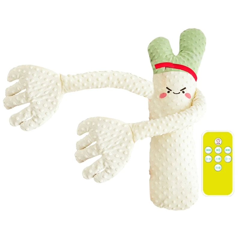 Cartoon Baby Slaapknuffel - Rustgevend Kussenpopje met Afstandsbediening (Met/Zonder Muziek) voor Pasgeborenen