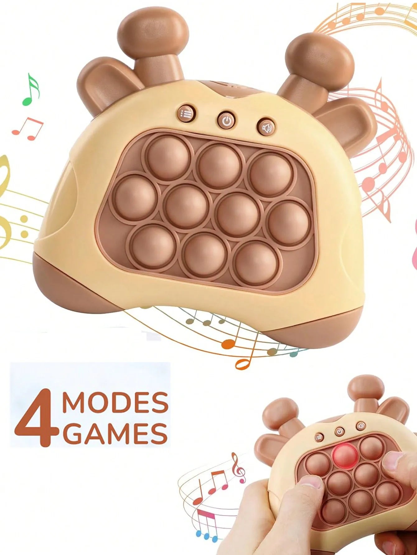 Pop It Fidget Game met Licht & Geluid | Kinderspel Handheld