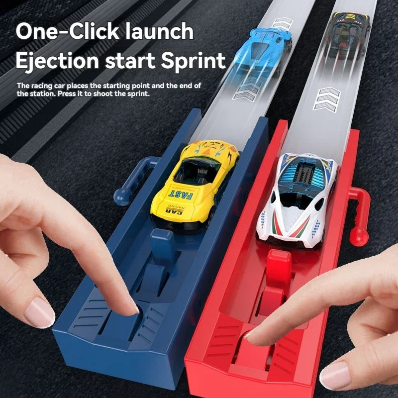 Racebaan Katapult Auto’s | Competitief Speelgoed met Alloy Voertuigen