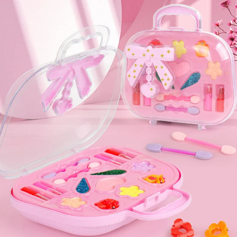 Meisjes make-up speelgoedset|Schattige boogtas oogschaduw lippenstift cadeau