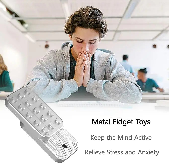 Metalen EDC Fidget Slider | Magnetische Blokken, Haptische Schuifpuzzel, Anti-stress Speelgoed voor ADHD & Autisme