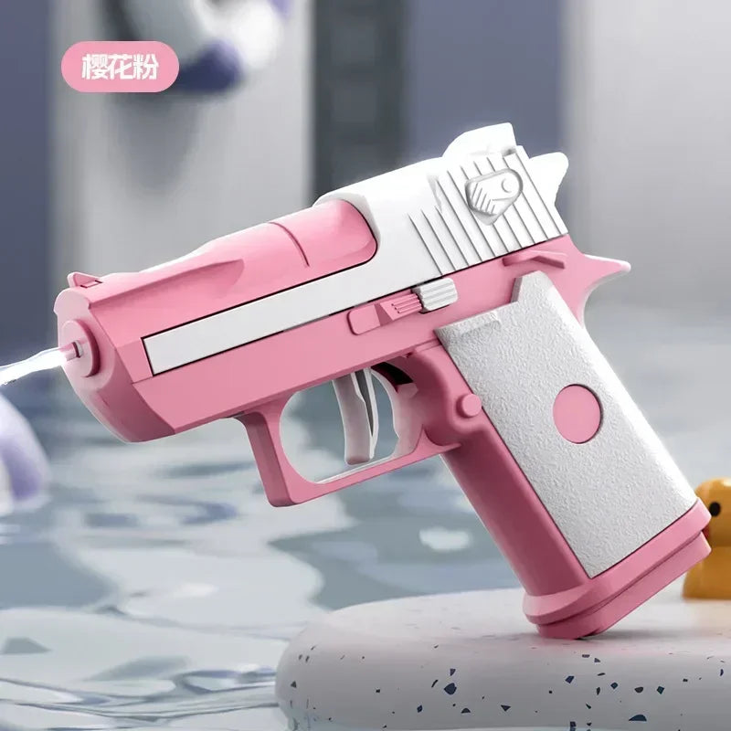 Mini Woestijn Adelaar Continu Vuur Mechanisch Waterpistool Klein Zomerpistool Buiten Strand Speelgoed Arm Kinderen Waterpistool