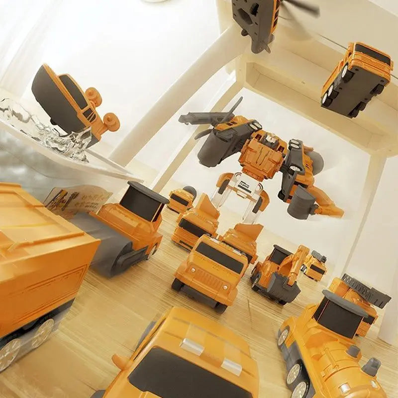 Magnetische Transformatie Auto | Monteerbaar bouwvoertuig & robot speelgoed