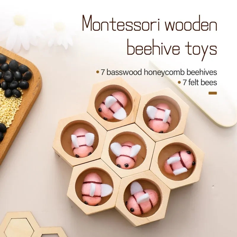 Sensorisch Bijenspeelgoed - Montessori Creatief Baby Speelgoed voor Fijne Motoriek, Speelgoed Cadeaus voor Baby's 0-12 Maanden