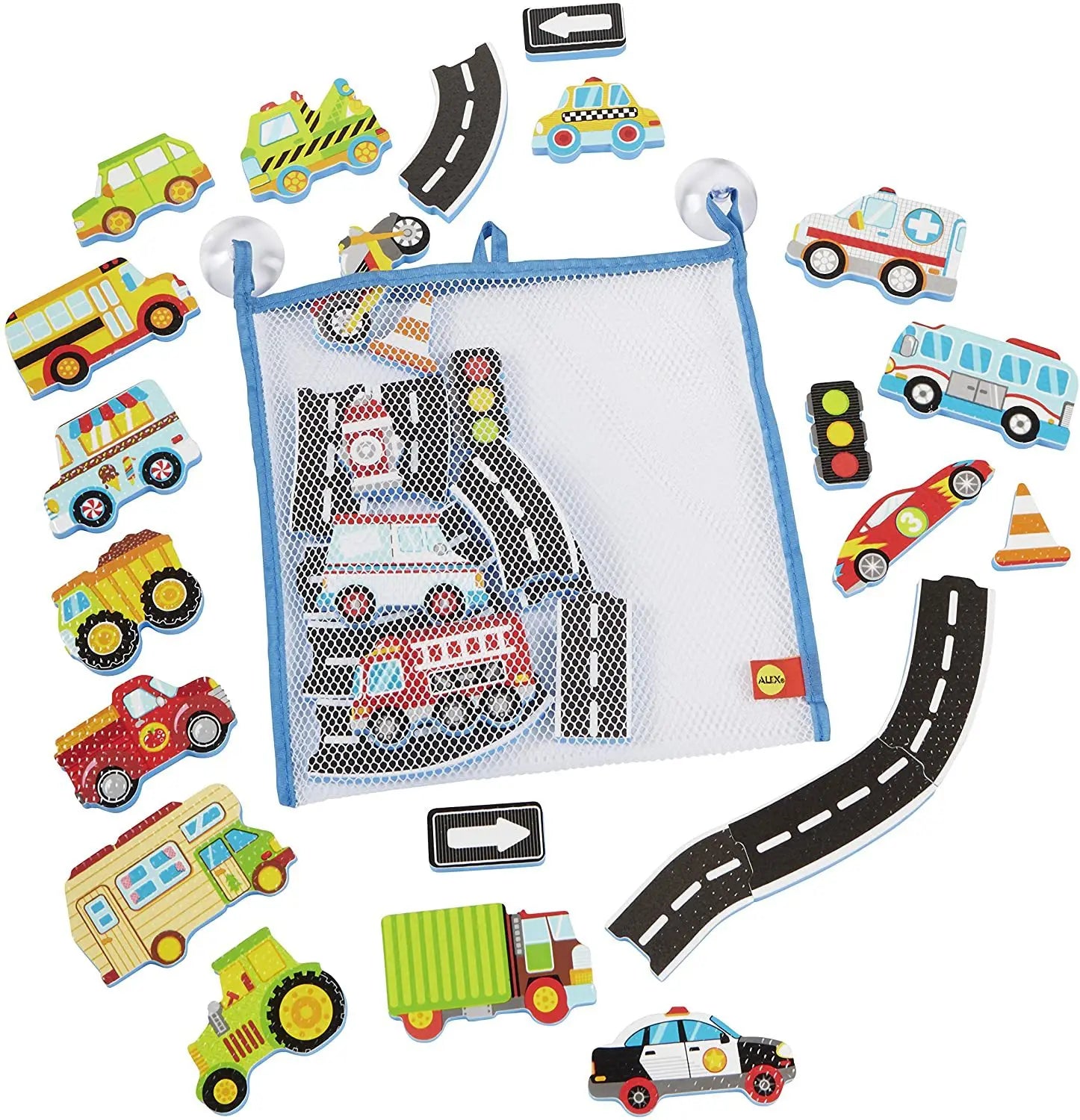 Railverkeer Bad Speelgoed voor Kinderen – Zacht EVA Trein Badspeelgoed met Zuignappen | Educatief Waterspeelgoed voor Baby & Peuter