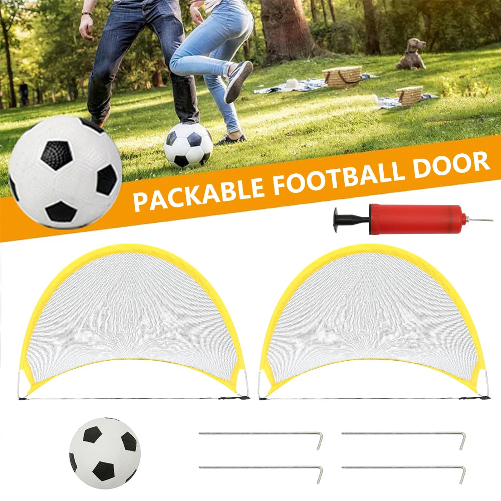 Opvouwbaar Voetbaldoel met Bal & Pomp | Indoor & Outdoor Speelplezier!