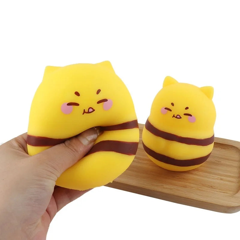 Stressverlichtend Knuffelbijtje | Langzaam Terugverend Bijenspeeltje voor Kinderen, Zachte Ontspanning