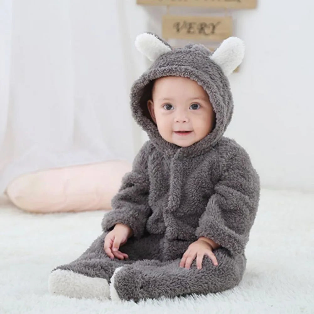 Winter Warme Fleece Babyrompers | Dieren Overall Baby Jumpsuits Kostuum