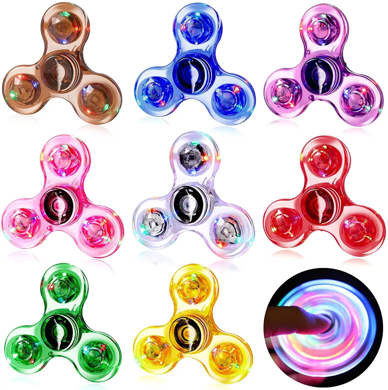 LED Oplichtende Fidget Spinner | Luminiserend Vingertop Speelgoed, Stressverlagend & Anti-angst, Feestartikelen voor Kinderen & Volwassenen