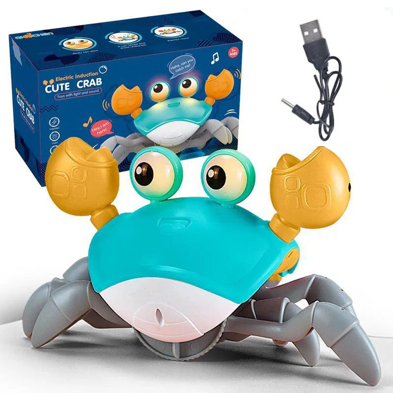 Interactieve Ontsnappende Octopus/Krab | Elektronisch Muziekspeelgoed voor Baby’s, Bewegend Speelgoed met Licht & Geluid
