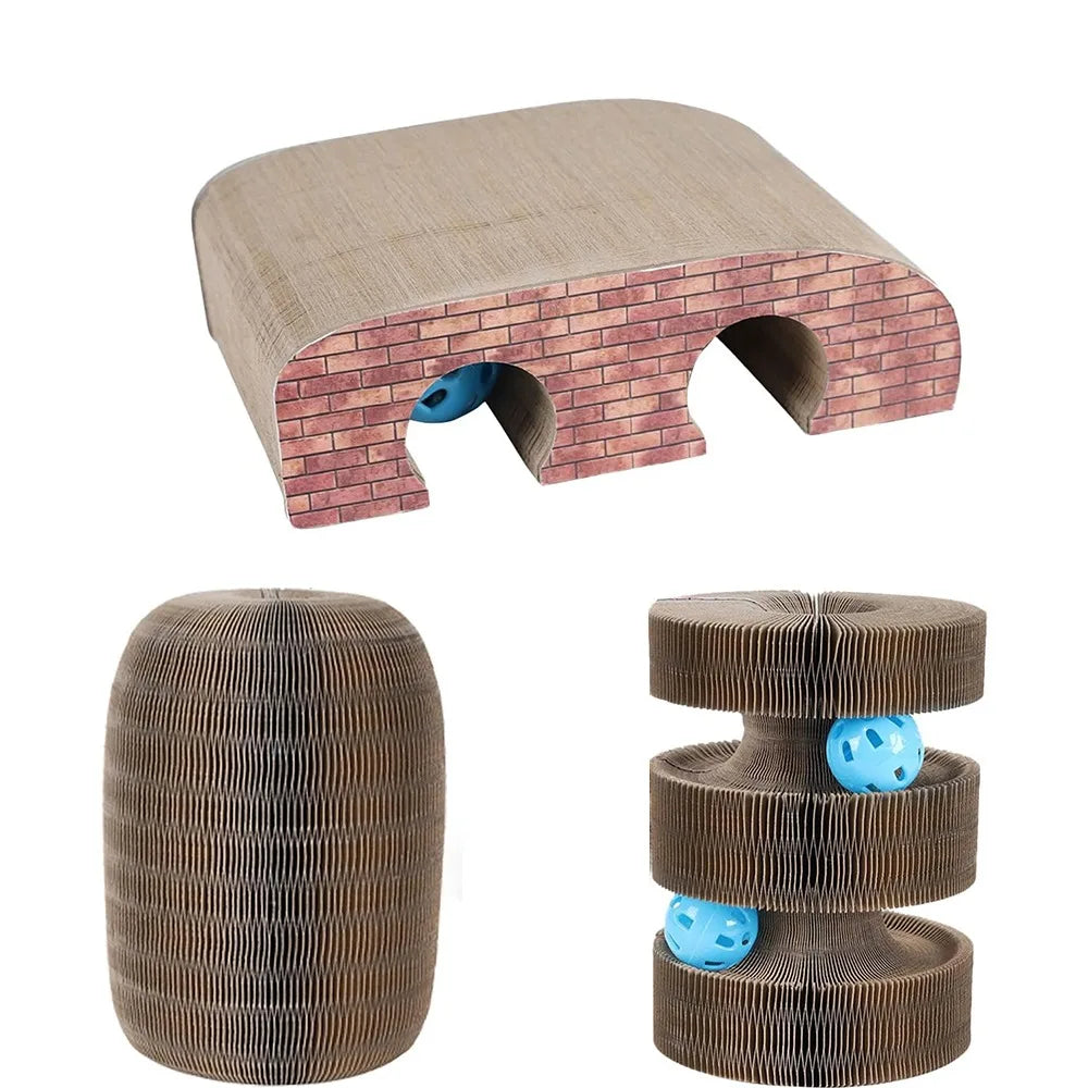 Kitty Kurlz Katten Speelgoed | Magische harmonica krabplank met bal