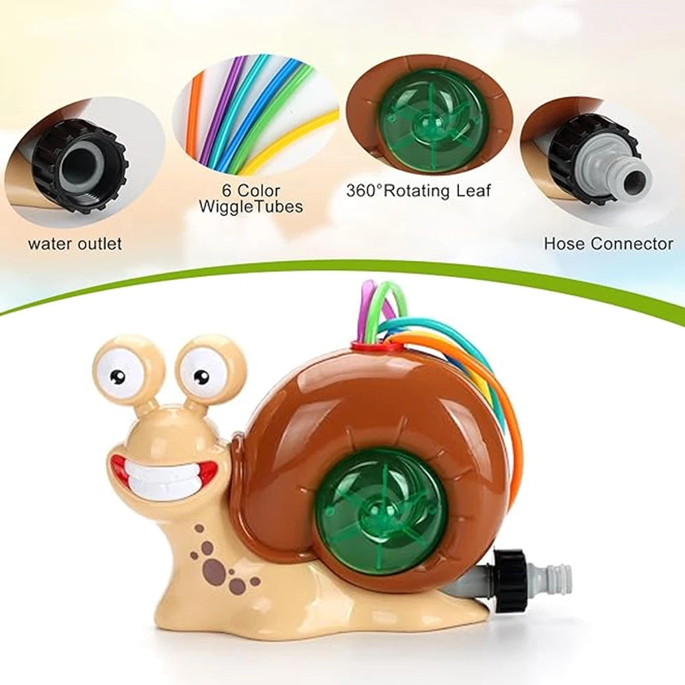 Snail Sprinkler Water Spray Outdoor Garden Backyard Water Toys Summer Yard Cartoon Splash Sprinkler Baby Bath Toy for Kids Gifts