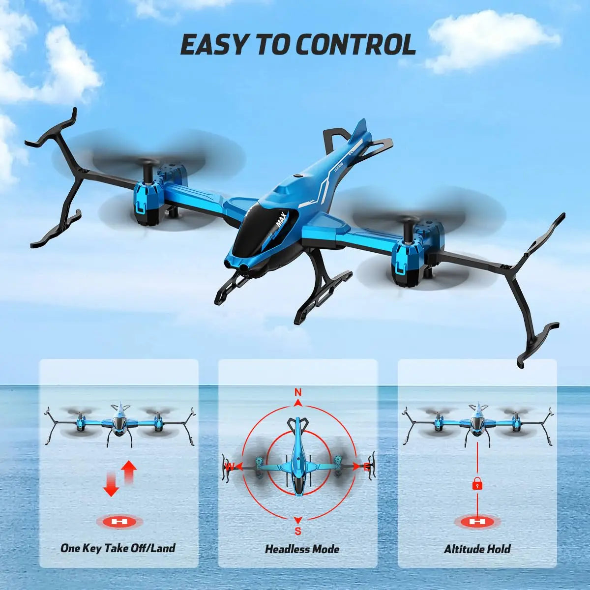 Alles-in-1 RC Helikopter | 360° flip, obstakelvermijding & LED-verlichting